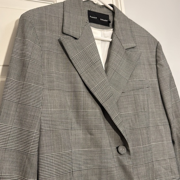 💕Proenza Schouler Wool Blend Black and White Blazer - 10 - Picture 2 of 7